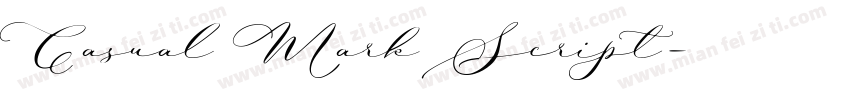 Casual Mark Script字体转换